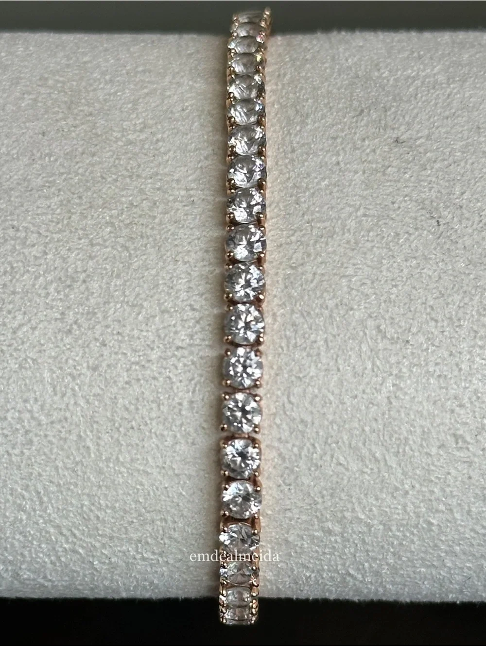 Swarovski Crystal Rose Gold Tennis Deluxe All Around Bracelet 5464948 - Picture 4 of 10